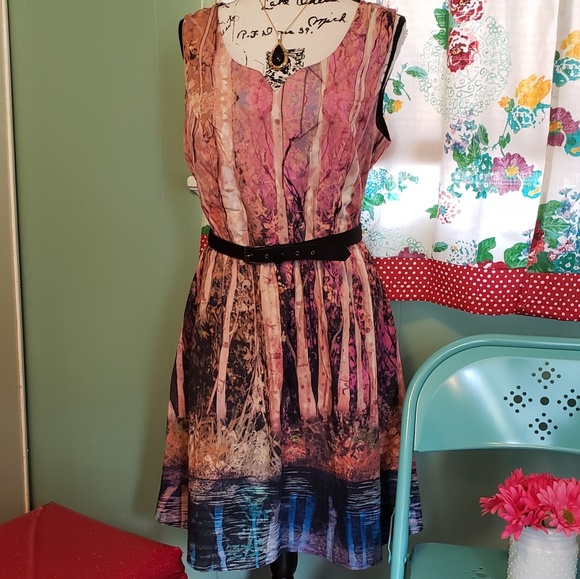 Modcloth Dresses & Skirts - Certifiably Sweet cotton dress in Trees XL/12